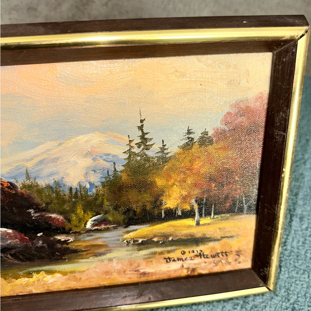 Signed James Hewitt Framed Nature Landscape Paintings - Picture 12 of 15